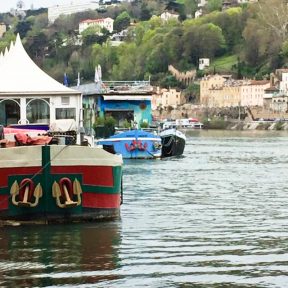 Lyon boats on the river
